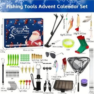 Kalendarz adwentowy wędkarski na 24 dni zestaw przynęt i niespodzianek